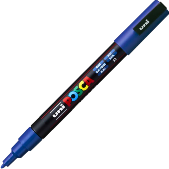 Marker Uni PC-3M Posca 0.9-1.3 mm Albastru - Papet