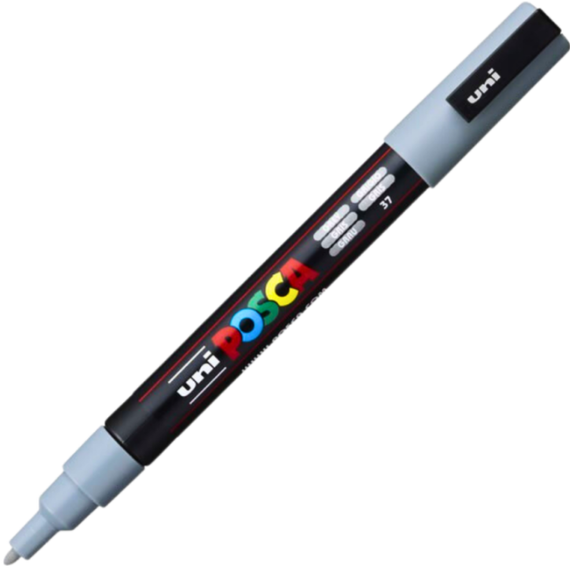 Marker Uni PC-3M Posca 0.9-1.3 mm Gri - Papet