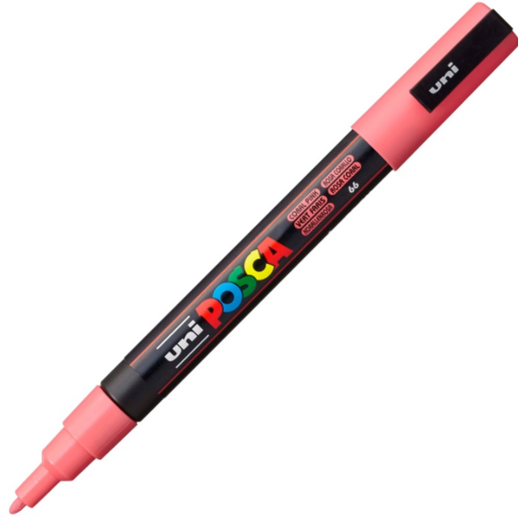 Marker Uni PC-3M Posca 0.9-1.3 mm Roz Coral - Papet