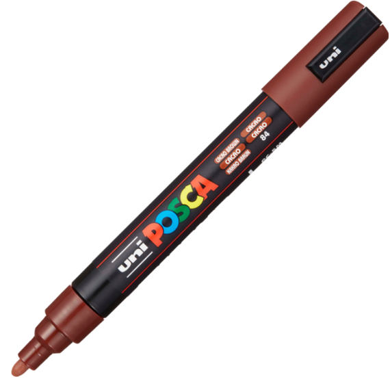 Marker Uni PC-5M POSCA 1.8-2.5mm, Maro Cacao - Papet