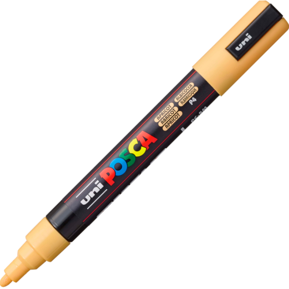 Marker Uni PC-5M POSCA 1.8-2.5mm, Portocaliu Caisa - Papet