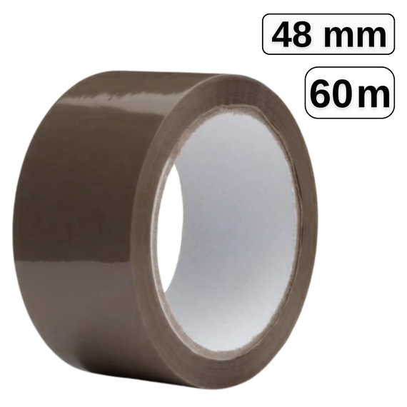 Banda adeziva maro, 48 mm x 60 m, SPIDER - Papet