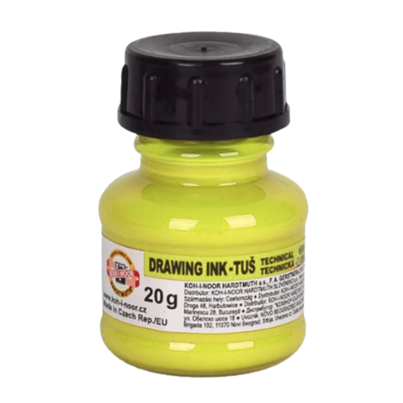 Tus fluorescent desen KOH-I-NOOR, 20 g, ALEGE CULOAREA: Galben Fluo - 2Papet
