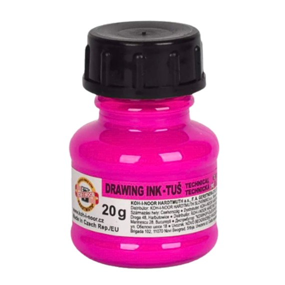 Tus fluorescent desen KOH-I-NOOR, 20 g, ALEGE CULOAREA: Roz Fluo - Papet