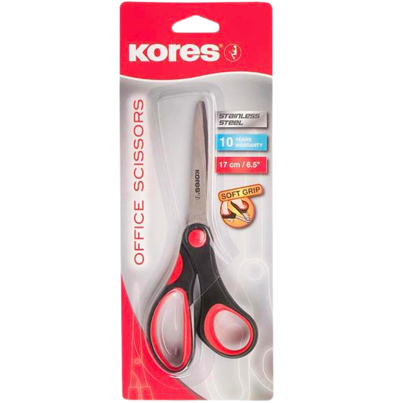 Foarfeca ergonomica 17 cm, KORES Soft Grip - 2Papet
