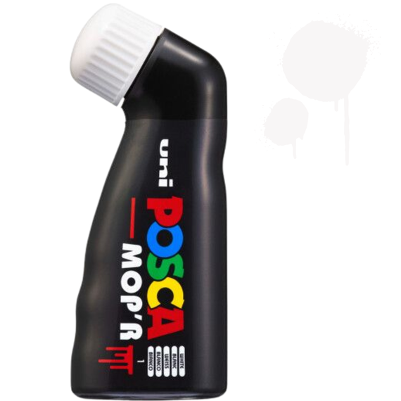 Marker Uni PCM22 POSCA MOP 3-19 mm varf buretat, Alb - Papet