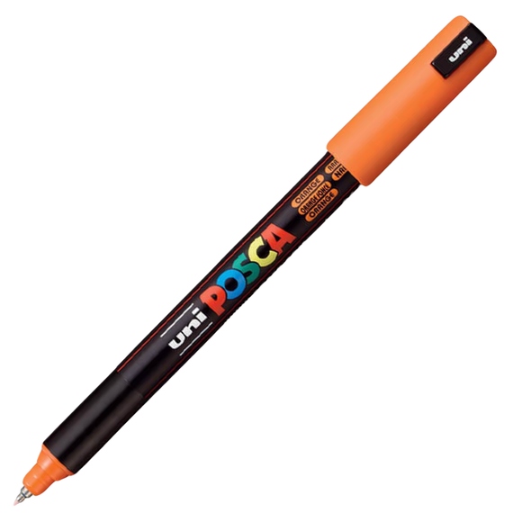 Marker Uni PC-1MR POSCA 0.7 mm varf fin metalic, Orange - Papet