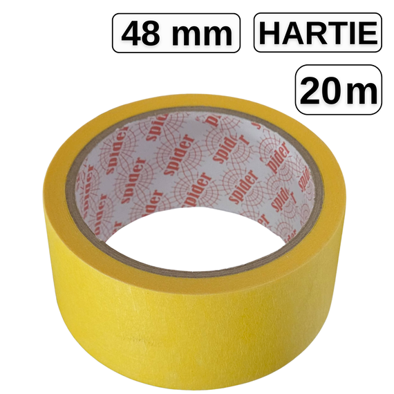 Banda adeziva din hartie 48mm x 20m, SPIDER - Papet