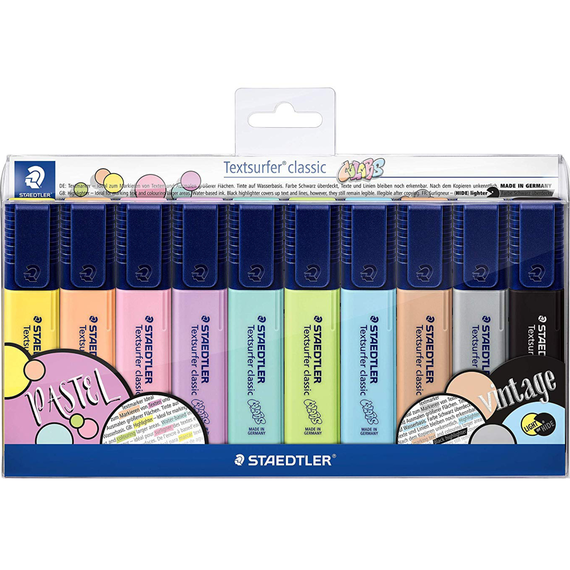 Textmarker STAEDTLER Pastel Vintage, 10 buc/set - Papet