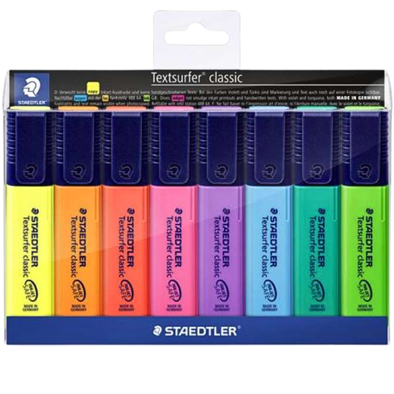 Textmarker STAEDTLER Classic, 8 buc/set - Papet
