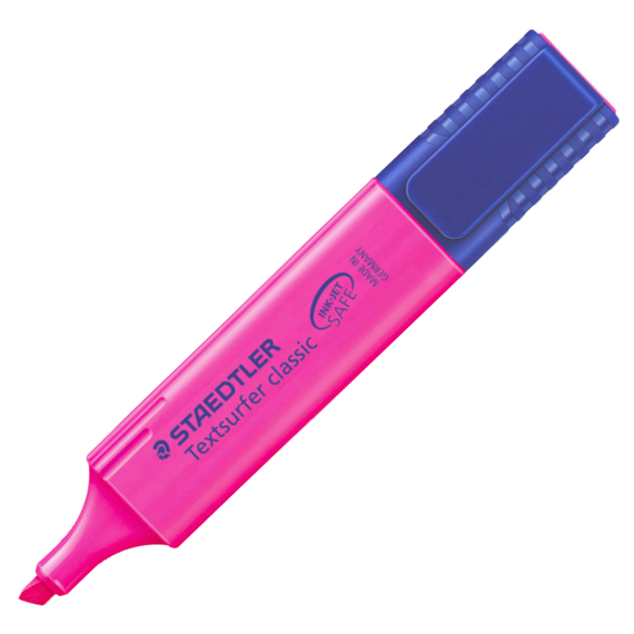 Textmarker STAEDTLER Classic, ALEGE CULOAREA: Roz neon - Papet