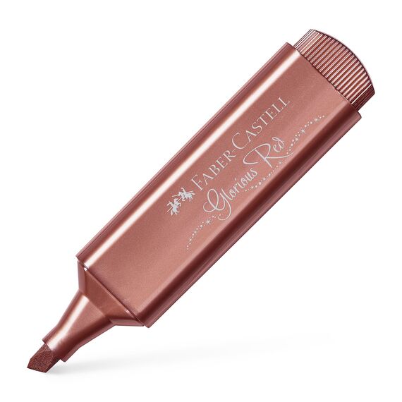 Textmarker Metallic FABER- CASTELL 1546, ALEGE CULOAREA: Rosu - 2Papet