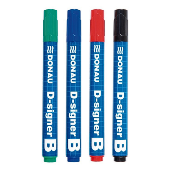 Marker whiteboard DONAU D-Singer B, scriere de 2 - 4 mm, ALEGE CULOAREA: Albastru - Papet