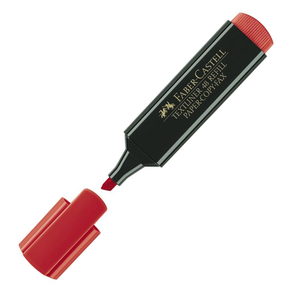 Textmarker 1548 FABER-CASTELL, ALEGE CULOAREA: Rosu neon - Papet