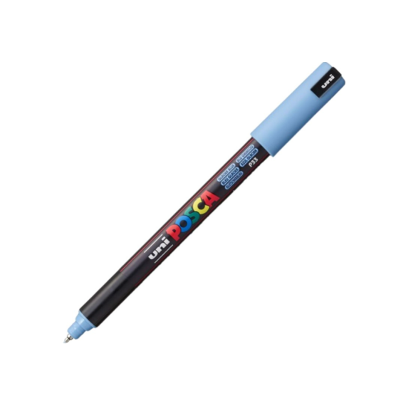 Marker Uni PC-1MR POSCA 0.7 mm varf fin metalic, Albastru Glaciar - Papet