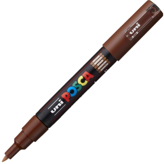 Marker UNI PC-1M POSCA 0.7 mm, Maro - Papet