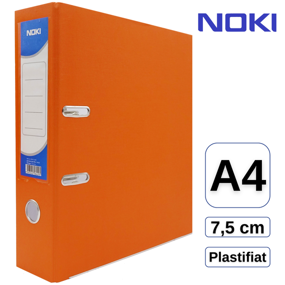 Biblioraft plastifiat 7,5 cm, NOKI, ALEGE CULOAREA: Portocaliu - 2Papet