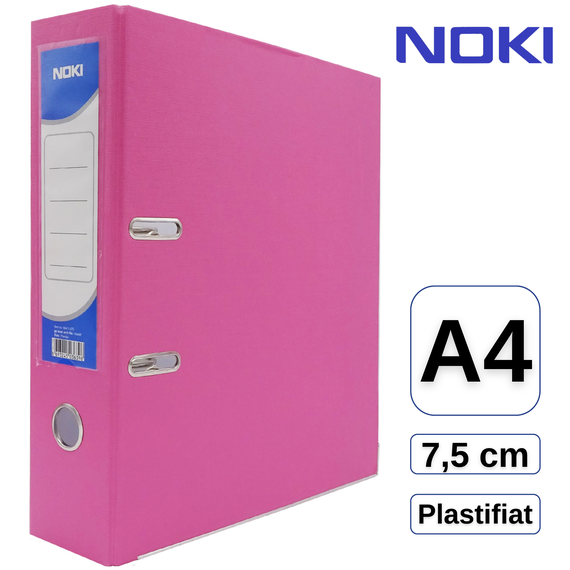 Biblioraft plastifiat 7,5 cm, NOKI, ALEGE CULOAREA: Roz - 2Papet