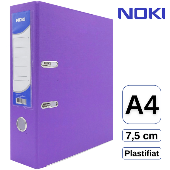 Biblioraft plastifiat 7,5 cm, NOKI, ALEGE CULOAREA: Mov - 2Papet