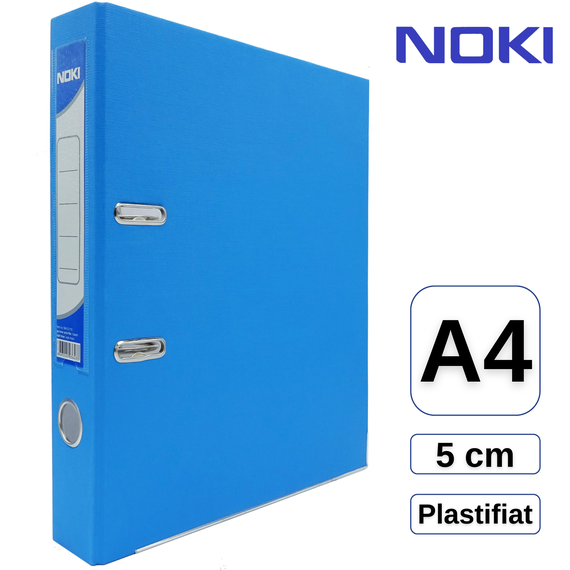 Biblioraft plastifiat 5 cm, NOKI, ALEGE CULOAREA: Albastru deschis - Papet