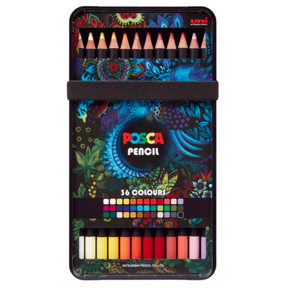 Creioane colorate POSCA Pastel, KPE-200, 36 culori/set - Papet