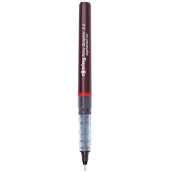 Liner ROTRING Tikky Graphic, tus negru, ALEGE GROSIMEA: 0.2 mm - Papet