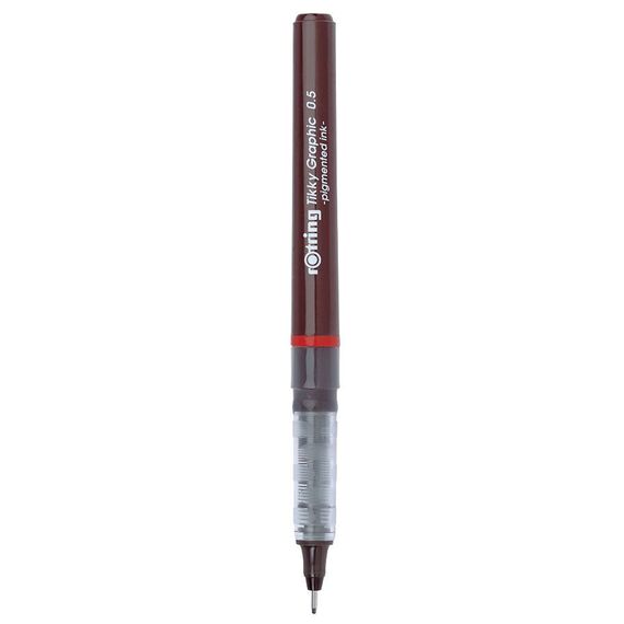 Liner ROTRING Tikky Graphic, tus negru, ALEGE GROSIMEA: 0.5 mm - Papet