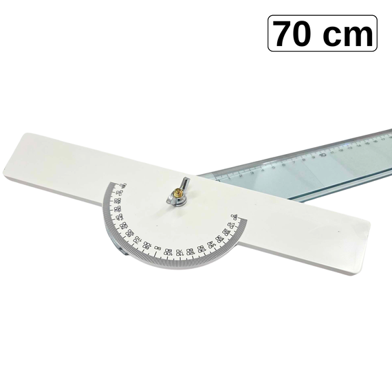 Teu din plastic cu raportor rotativ, 70 cm - Papet
