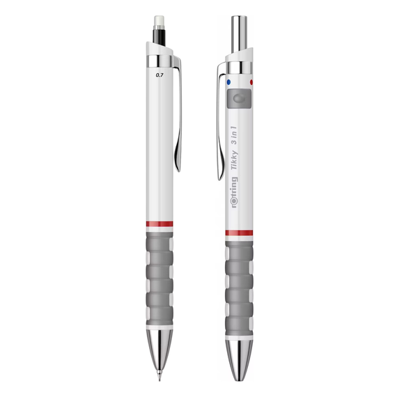 Pix cu mecanism 3 in 1, 0.7 mm ROTRING Tikky Triopen, ALEGE CULOAREA: Alb - 3Papet