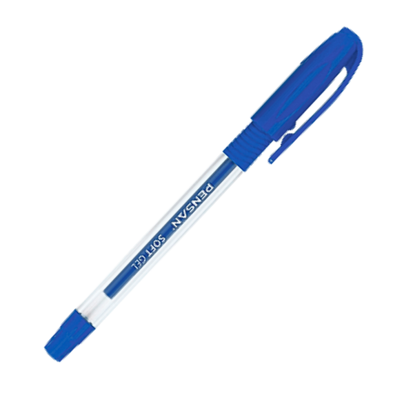 Pix cu gel fara mecanism 0.7mm, PENSAN Soft Gel, ALEGE CULOAREA: Albastru - 2Papet