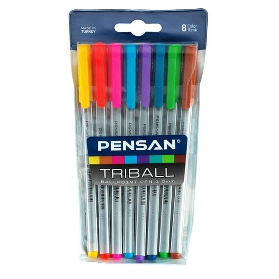 Pix fara mecanism 1mm, set 8 culori, PENSAN Triball Color - Papet