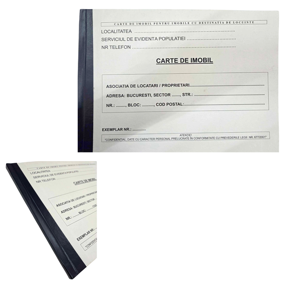 Carte de imobil A4, 56 file/set, 50 de apartamente, copertata - 7Papet