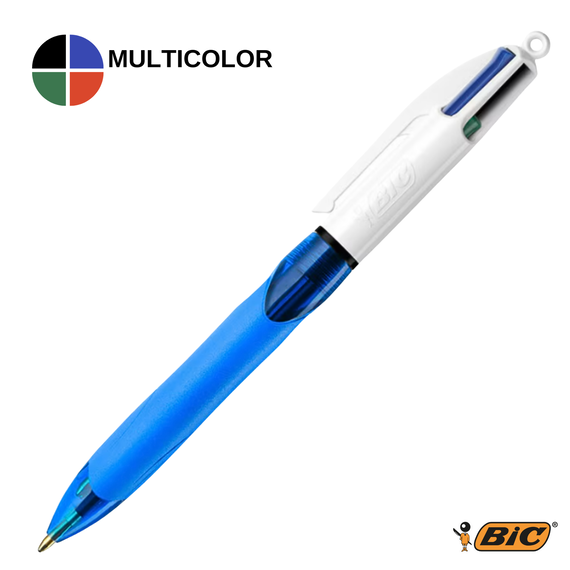 Pix cu 4 culori 1.0mm, BIC Comfort Grip Blue - Papet