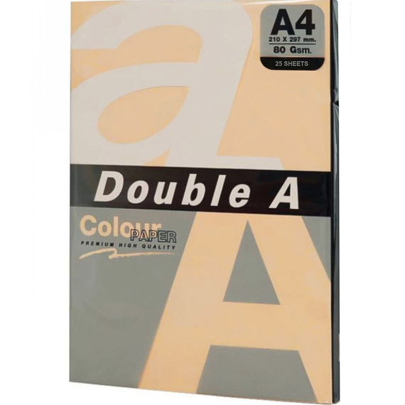 Hartie colorata A4, DOUBLE A Colour Premium Intens, 80 g/mp, 25coli/top, Pastel Orange - Papet