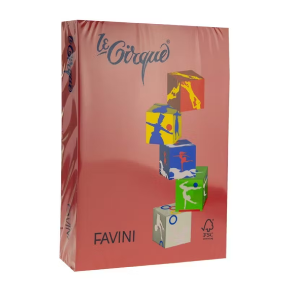 Hartie colorata Rosu Rubin A4, FAVINI, 80 g/mp, 500 coli/top, cod culoare 210 - Papet