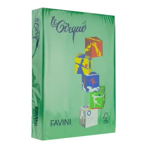 Hartie colorata Verde padure A4, FAVINI, 80 g/mp, 500 coli/top, cod culoare 207 - Papet