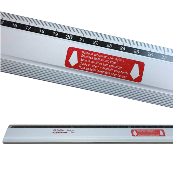 Rigla din aluminiu cu margine de taiere, 70 cm FARA Class AA/5 - 2Papet