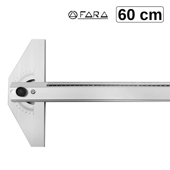 Teu din aluminiu cu raportor rotativ, 60 cm, FARA AEG/4 - Papet