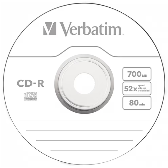 CD-R 52X 700 MB, VERBATIM - Papet