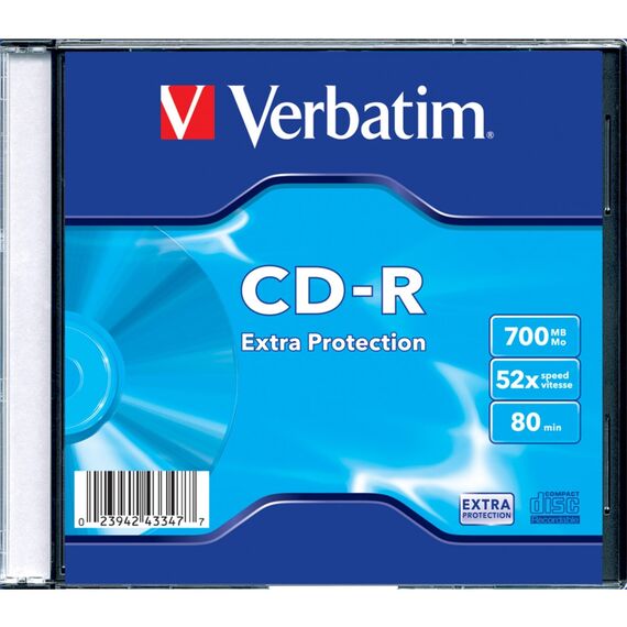 CD-R 52X, 700 MB VERBATIM Slim Case - Papet