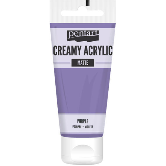 Culoare acrilica creamy matte, 60 ml, PENTART, ALEGE CULOAREA: Purple - 2Papet