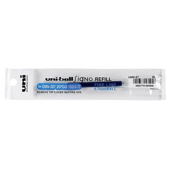 Rezerva pix cu gel UNI-BALL, UMR-87, 0.7mm, albastru, pentru UMN-207 Signo - Papet