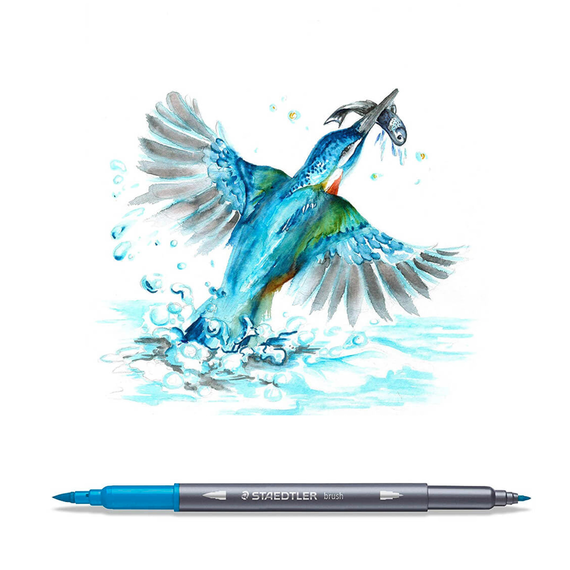Carioci cu 2 capete STAEDTLER Watercolour, 18 culori/set - 2Papet