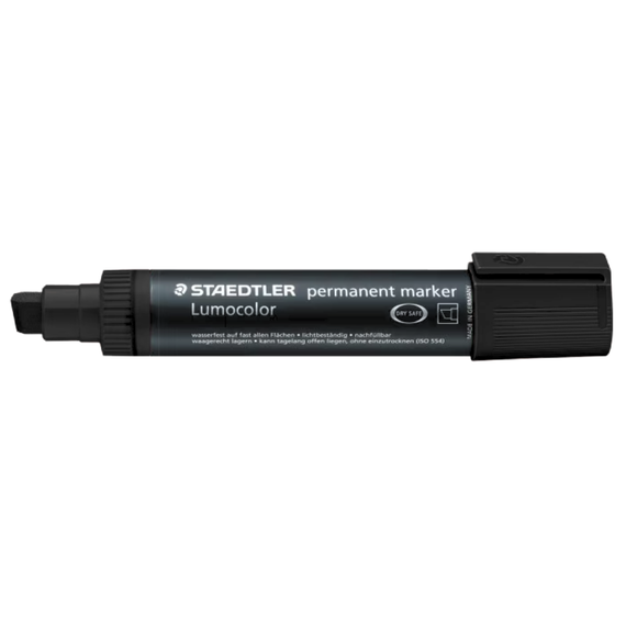 Marker permanent STAEDTLER Lumocolor 388, varf tesit 2-12 mm, ALEGE CULOAREA: Negru - 2Papet