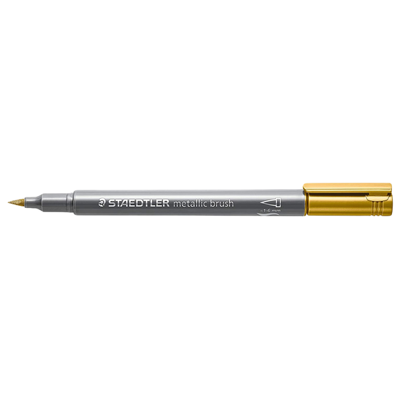 Marker cu varf pensula STAEDTLER  Brush 8321, ALEGE CULOAREA: Auriu - Papet