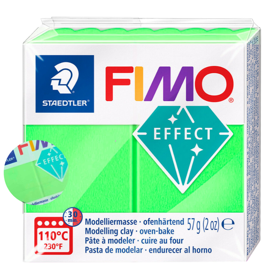 Lut polimeric Fimo Effect Verde Neon, 57g STH-8010-501 - Papet