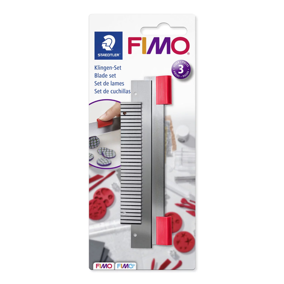 Cutter metalic drept si ondulat 3 lame/set FIMO - Papet