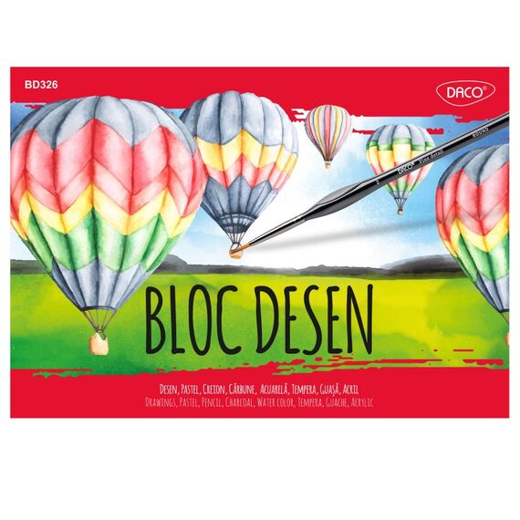 Bloc de desen A3, 250g/mp, 15 file, DACO - Papet