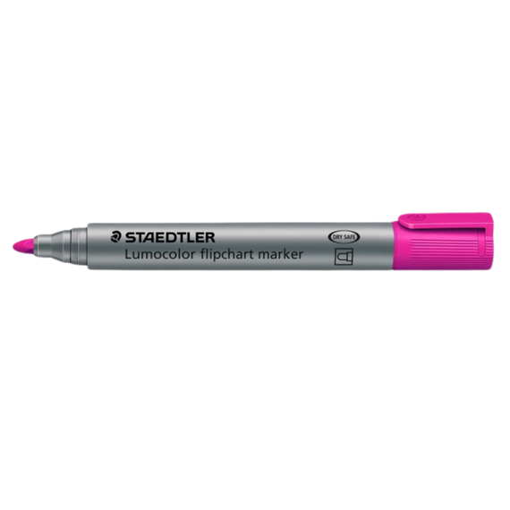 Marker flipchart cu varf rotund 2 mm, STAEDTLER Lumocolor, ALEGE CULOAREA: Roz - 2Papet