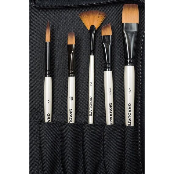 Set 10 pensule sintetice cu varfuri mixte, DALER ROWNEY Graduate - 3Papet